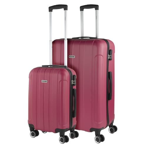 ITACA - Gepäck-Sets, Reisekoffer, Reisekoffer Set, Kofferset, Hartschalenkoffer, Trolley-Set, Luggage - Große Auswahl an Koffer & Trolleys für Jede Reise! 771117, Erdbeere von ITACA