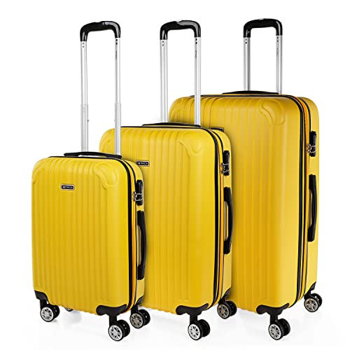 ITACA - Gepäck-Sets, Reisekoffer, Reisekoffer Set, Kofferset, Hartschalenkoffer, Trolley-Set, Luggage - Große Auswahl an Koffer & Trolleys für Jede Reise!, Gelb ITACA - Gepäck-Sets, Reisekoffer, Reisekoffer Set, Kofferset, Hartschalenkoffer, Trolley-Set, Luggage - Große Auswahl an Koffer & Trolleys für Jede Reise!, Gelb von ITACA