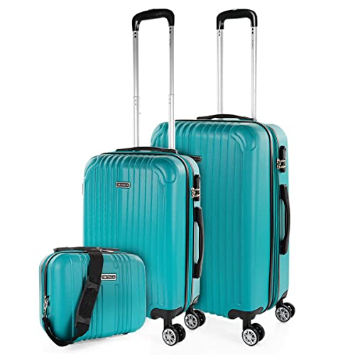 ITACA - Gepäck-Sets, Reisekoffer, Reisekoffer Set, Kofferset, Hartschalenkoffer, Trolley-Set, Luggage - Große Auswahl an Koffer & Trolleys für jede Reise! T71515B, Minzgrün von ITACA