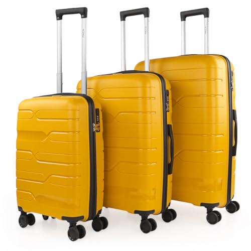 ITACA - Gepäck-Sets: Reisekoffer & Reisekoffer Set Hartschalenkoffer, Kofferset, Trolley & Luggage Sets - Große Auswahl für Ihre Reisebedürfnisse, Gelb ITACA - Gepäck-Sets: Reisekoffer & Reisekoffer Set Hartschalenkoffer, Kofferset, Trolley & Luggage Sets - Große Auswahl für Ihre Reisebedürfnisse, Gelb von ITACA