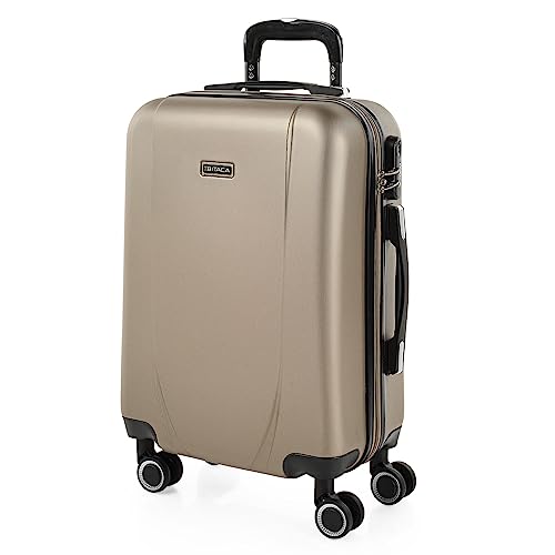 ITACA - Handgepäck Koffer Trolley - Reisekoffer Mit Rollen und Reisekoffer Hartschalenkoffer für Vielreisende, Champagner von ITACA