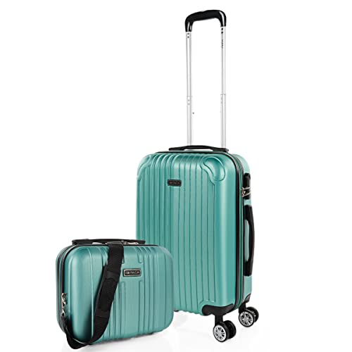 ITACA - Handgepäck Koffer Trolley - Reisekoffer Mit Rollen und Reisekoffer Hartschalenkoffer für Vielreisende. Koffer Aquamarine ITACA - Handgepäck Koffer Trolley - Reisekoffer Mit Rollen und Reisekoffer Hartschalenkoffer für Vielreisende. Koffer Aquamarine von ITACA