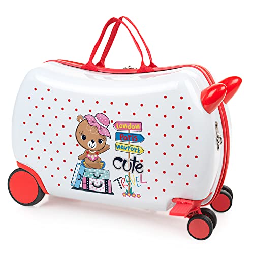 ITACA - Kinderkoffer Mädchen & Jungen: Zum Draufsitzen, Kindergepäck, Kindertrolley - Reisebegleiter, Niedlich ITACA - Kinderkoffer Mädchen & Jungen: Zum Draufsitzen, Kindergepäck, Kindertrolley - Reisebegleiter, Niedlich von ITACA