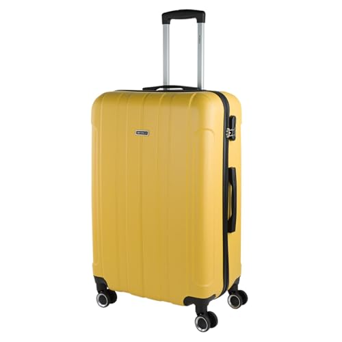 ITACA - Koffer Groß 4 Räder Großer Koffer Leichte - Reisekoffer mit Rollen Groß. Reisekoffer Groß für Flugzeuge Koffer Hartschale mit Geprüftem Schloss - Trolley, Gelb ITACA - Koffer Groß 4 Räder Großer Koffer Leichte - Reisekoffer mit Rollen Groß. Reisekoffer Groß für Flugzeuge Koffer Hartschale mit Geprüftem Schloss - Trolley, Gelb von ITACA