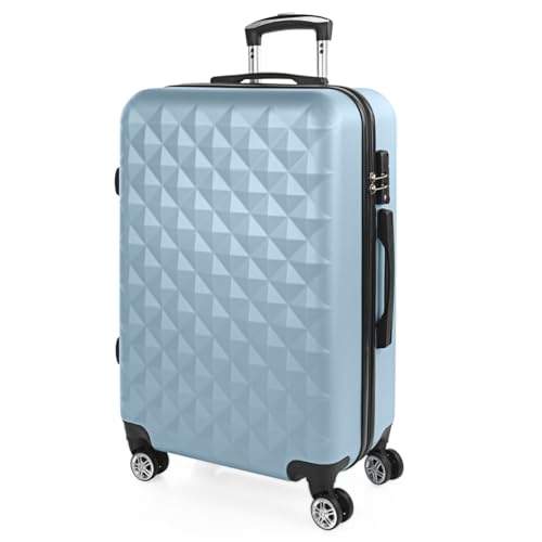 ITACA - Koffer Groß 4 Räder Großer Koffer Leichte - Reisekoffer mit Rollen Groß. Reisekoffer Groß für Flugzeuge Koffer Hartschale mit Geprüftem Schloss - Trolley, Hellblau ITACA - Koffer Groß 4 Räder Großer Koffer Leichte - Reisekoffer mit Rollen Groß. Reisekoffer Groß für Flugzeuge Koffer Hartschale mit Geprüftem Schloss - Trolley, Hellblau von ITACA
