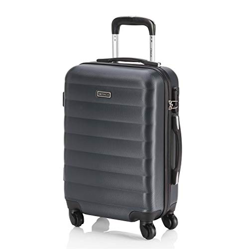 ITACA - Handgepäck Koffer Trolley - Reisekoffer Mit Rollen und Reisekoffer Hartschalenkoffer für Vielreisende. Koffer Antrazit ITACA - Handgepäck Koffer Trolley - Reisekoffer Mit Rollen und Reisekoffer Hartschalenkoffer für Vielreisende. Koffer Antrazit von ITACA