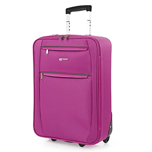 ITACA - Koffer Klein Handgepäck - Koffer Handgepäck 55x40x20 Leicht und Robust - Reisekoffer Klein aus Hochwertigen Materialien, Fuchsia ITACA - Koffer Klein Handgepäck - Koffer Handgepäck 55x40x20 Leicht und Robust - Reisekoffer Klein aus Hochwertigen Materialien, Fuchsia von ITACA