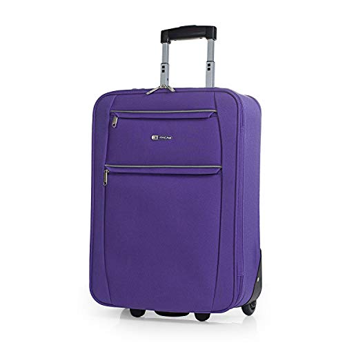 ITACA - Koffer Klein Handgepäck - Koffer Handgepäck 55x40x20 Leicht und Robust - Reisekoffer Klein aus Hochwertigen Materialien T71950, Violet von ITACA
