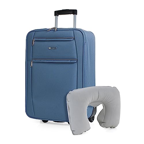 ITACA - Koffer Klein Handgepäck - Koffer Handgepäck 55x40x20 Leicht und Robust - Reisekoffer Klein aus Hochwertigen Materialien, Jeansblau ITACA - Koffer Klein Handgepäck - Koffer Handgepäck 55x40x20 Leicht und Robust - Reisekoffer Klein aus Hochwertigen Materialien, Jeansblau von ITACA