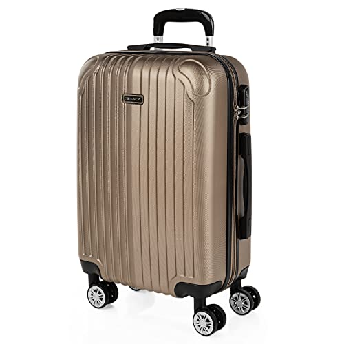 ITACA - Handgepäck Koffer Trolley - Reisekoffer Mit Rollen und Reisekoffer Hartschalenkoffer für Vielreisende. Koffer Champagner ITACA - Handgepäck Koffer Trolley - Reisekoffer Mit Rollen und Reisekoffer Hartschalenkoffer für Vielreisende. Koffer Champagner von ITACA