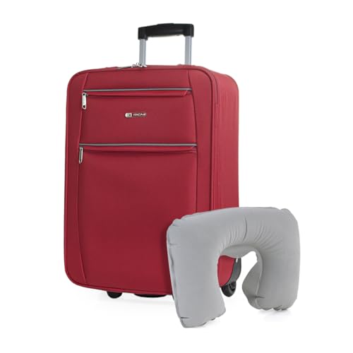 ITACA - Koffer Klein Handgepäck - Koffer Handgepäck 55x40x20 Leicht und Robust - Reisekoffer Klein aus Hochwertigen Materialien T71950B, Rot von ITACA