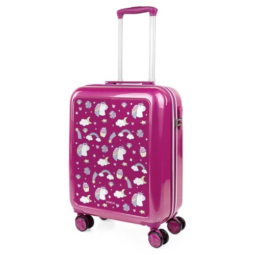 ITACA - Koffer Klein Handgepäck - Handgepäck Koffer 4 Rollen - Koffer handgepäck 55x40x20 Leicht und Robust - Reisekoffer Klein - Hartschalenkoffer Klein mit Zahlenschloss, Einhörner ITACA - Koffer Klein Handgepäck - Handgepäck Koffer 4 Rollen - Koffer handgepäck 55x40x20 Leicht und Robust - Reisekoffer Klein - Hartschalenkoffer Klein mit Zahlenschloss, Einhörner von ITACA