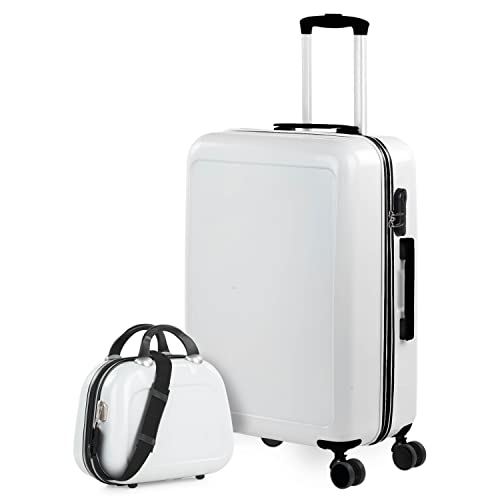ITACA - Koffer Klein Handgepäck - Handgepäck Koffer 4 Rollen - Koffer handgepäck 55x40x20 Leicht und Robust - Reisekoffer Klein - Hartschalenkoffer Klein mit Zahlenschloss, Weiss ITACA - Koffer Klein Handgepäck - Handgepäck Koffer 4 Rollen - Koffer handgepäck 55x40x20 Leicht und Robust - Reisekoffer Klein - Hartschalenkoffer Klein mit Zahlenschloss, Weiss von ITACA
