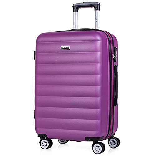 ITACA - Koffer Mittelgroß, Hartschalenkoffer L, Koffer & Trolleys, Hartschalenkoffer, Hartschalenkoffer Groß für Vielreisende 71260, Violet von ITACA