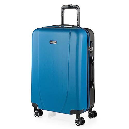 ITACA - Maletas Medianas - Maleta Mediana 4 Ruedas, Maleta Viaje Mediana, Maletas De Viaje, Maleta Mediana. Candado Con combinacion, Azul-Antracita ITACA - Maletas Medianas - Maleta Mediana 4 Ruedas, Maleta Viaje Mediana, Maletas De Viaje, Maleta Mediana. Candado Con combinacion, Azul-Antracita von ITACA