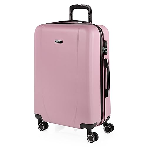ITACA - Koffer Groß, Koffer Mittelgroß, Hartschalenkoffer M - Robuster Hartschalenkoffer & Koffer & Trolleys mit 4 Rollen, ideal als Reisekoffer für Jede Reise, Rosa ITACA - Koffer Groß, Koffer Mittelgroß, Hartschalenkoffer M - Robuster Hartschalenkoffer & Koffer & Trolleys mit 4 Rollen, ideal als Reisekoffer für Jede Reise, Rosa von ITACA