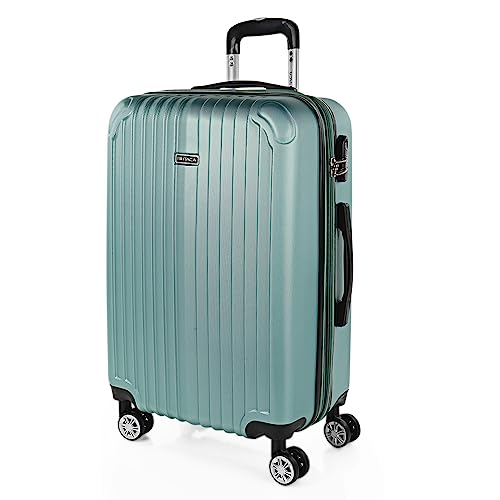 ITACA - Koffer Groß, Koffer Mittelgroß, Hartschalenkoffer M - Robuster Hartschalenkoffer & Koffer & Trolleys mit 4 Rollen, ideal als Reisekoffer für Jede Reise, Aquamarine ITACA - Koffer Groß, Koffer Mittelgroß, Hartschalenkoffer M - Robuster Hartschalenkoffer & Koffer & Trolleys mit 4 Rollen, ideal als Reisekoffer für Jede Reise, Aquamarine von ITACA