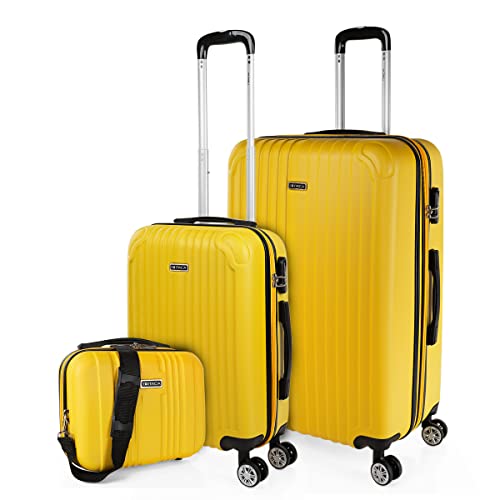 ITACA - Koffer Groß, Koffer Mittelgroß, Hartschalenkoffer M - Robuster Hartschalenkoffer & Koffer & Trolleys mit 4 Rollen, ideal als Reisekoffer für Jede Reise, Gelb ITACA - Koffer Groß, Koffer Mittelgroß, Hartschalenkoffer M - Robuster Hartschalenkoffer & Koffer & Trolleys mit 4 Rollen, ideal als Reisekoffer für Jede Reise, Gelb von ITACA