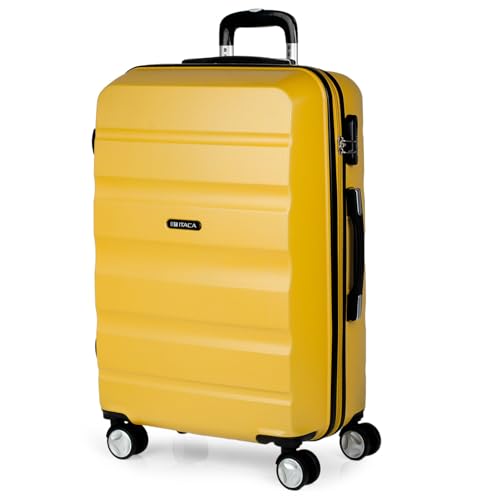ITACA - Koffer Groß, Koffer Mittelgroß, Hartschalenkoffer M - Robuster Hartschalenkoffer & Koffer & Trolleys mit 4 Rollen, ideal als Reisekoffer für Jede Reise, Senf ITACA - Koffer Groß, Koffer Mittelgroß, Hartschalenkoffer M - Robuster Hartschalenkoffer & Koffer & Trolleys mit 4 Rollen, ideal als Reisekoffer für Jede Reise, Senf von ITACA