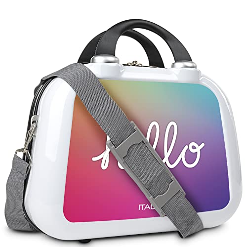 ITACA - Kosmetikkoffer Hartschale Groß, Beautycase Damen, Trolley & Handgepäck Koffer: Beauty Case Hartschale, Kosmetik Koffer, Kosmetiktasche Groß - Ideal für Reisen!, Weiß-Hallo ITACA - Kosmetikkoffer Hartschale Groß, Beautycase Damen, Trolley & Handgepäck Koffer: Beauty Case Hartschale, Kosmetik Koffer, Kosmetiktasche Groß - Ideal für Reisen!, Weiß-Hallo von ITACA