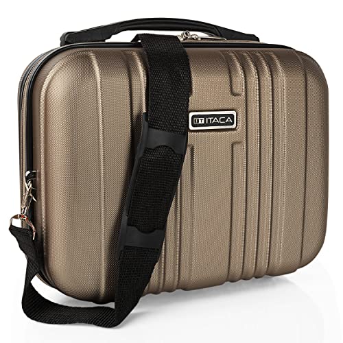 ITACA - Kosmetikkoffer Hartschale Groß, Beautycase Damen, Trolley & Handgepäck Koffer: Beauty Case Hartschale, Kosmetik Koffer, Kosmetiktasche Groß - Ideal für Reisen!, Champagner ITACA - Kosmetikkoffer Hartschale Groß, Beautycase Damen, Trolley & Handgepäck Koffer: Beauty Case Hartschale, Kosmetik Koffer, Kosmetiktasche Groß - Ideal für Reisen!, Champagner von ITACA