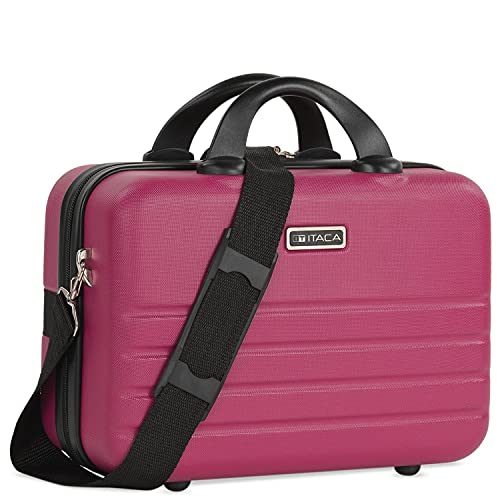 ITACA - Kosmetikkoffer Hartschale Groß, Beautycase Damen, Trolley & Handgepäck Koffer: Beauty Case Hartschale, Kosmetik Koffer, Kosmetiktasche Groß - Ideal für Reisen!, Erdbeere von ITACA