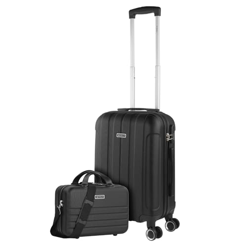 ITACA - Handgepäck Koffer Trolley - Reisekoffer Mit Rollen und Reisekoffer Hartschalenkoffer für Vielreisende. Koffer Schwarz ITACA - Handgepäck Koffer Trolley - Reisekoffer Mit Rollen und Reisekoffer Hartschalenkoffer für Vielreisende. Koffer Schwarz von ITACA