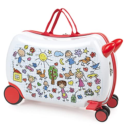 ITACA - Kinderkoffer Mädchen & Jungen: Zum Draufsitzen, Kindergepäck, Kindertrolley - Reisebegleiter, Bleistifte ITACA - Kinderkoffer Mädchen & Jungen: Zum Draufsitzen, Kindergepäck, Kindertrolley - Reisebegleiter, Bleistifte von ITACA