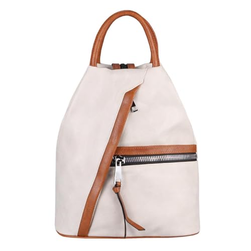 OBC Damen Rucksack Tasche Schultertasche Leder Optik Daypack Backpack Handtasche Tagesrucksack Cityrucksack Beige-Braun OBC Damen Rucksack Tasche Schultertasche Leder Optik Daypack Backpack Handtasche Tagesrucksack Cityrucksack Beige-Braun von ITALYSHOP24.COM