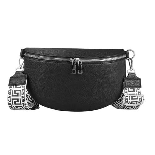 Damen Tasche Crossbody Gürteltasche Brusttasche Umhängetasche Bodybag Hüfttasche Crossover Bauchtasche Schultertasche Handytasche Kunstleder Schwarz Damen Tasche Crossbody Gürteltasche Brusttasche Umhängetasche Bodybag Hüfttasche Crossover Bauchtasche Schultertasche Handytasche Kunstleder Schwarz von ITALYSHOP24