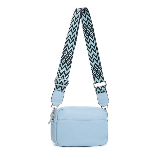 Damen Tasche Gürteltasche Brusttasche Umhängetasche Schultertasche Bauchtasche Crossbody Bag Hüfttasche Handtasche Abendtasche Kunstelder Hellblau Damen Tasche Gürteltasche Brusttasche Umhängetasche Schultertasche Bauchtasche Crossbody Bag Hüfttasche Handtasche Abendtasche Kunstelder Hellblau von ITALYSHOP24