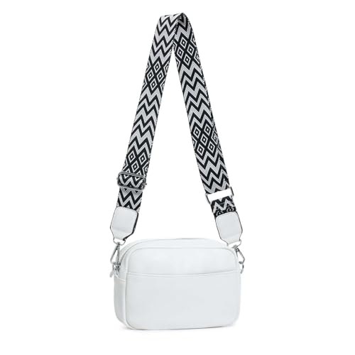 Damen Tasche Gürteltasche Brusttasche Umhängetasche Schultertasche Bauchtasche Crossbody Bag Hüfttasche Handtasche Abendtasche Kunstelder Weiß Damen Tasche Gürteltasche Brusttasche Umhängetasche Schultertasche Bauchtasche Crossbody Bag Hüfttasche Handtasche Abendtasche Kunstelder Weiß von ITALYSHOP24