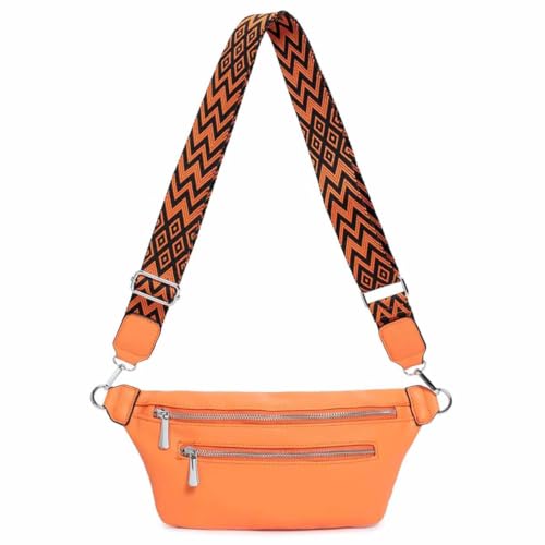 OBC Damen Brusttasche Tasche Crossbody Gürteltasche Umhängetasche Hüfttasche Cross-Over Bodybag Orange OBC Damen Brusttasche Tasche Crossbody Gürteltasche Umhängetasche Hüfttasche Cross-Over Bodybag Orange von ITALYSHOP24
