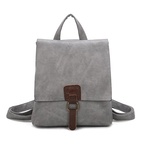 OBC Damen Rucksack Tasche Crossbody Handtasche Messenger Schultertasche Umhängetasche Shopper Vintage Kuriertasche Überschlagtasche Leder Optik Grau OBC Damen Rucksack Tasche Crossbody Handtasche Messenger Schultertasche Umhängetasche Shopper Vintage Kuriertasche Überschlagtasche Leder Optik Grau von ITALYSHOP24