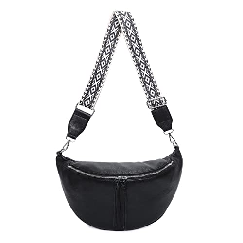 OBC Damen Tasche Crossbody Brusttasche Hüfttasche Schultertasche Umhängetasche Bauchtasche Gürteltasche Crossover Slingntasche Reise Bag Kunstleder Schwarz OBC Damen Tasche Crossbody Brusttasche Hüfttasche Schultertasche Umhängetasche Bauchtasche Gürteltasche Crossover Slingntasche Reise Bag Kunstleder Schwarz von ITALYSHOP24
