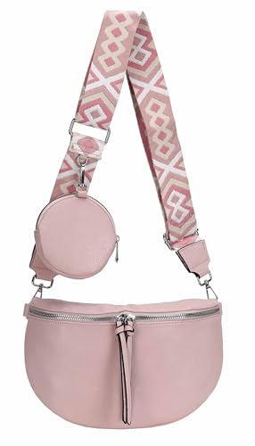 OBC Damen Tasche Crossbody Gürteltasche Brusttasche Umhängetasche Hüfttasche Crossover Bauchtasche Bodybag Schultertasche Handytasche Kunstleder Rosa OBC Damen Tasche Crossbody Gürteltasche Brusttasche Umhängetasche Hüfttasche Crossover Bauchtasche Bodybag Schultertasche Handytasche Kunstleder Rosa von ITALYSHOP24