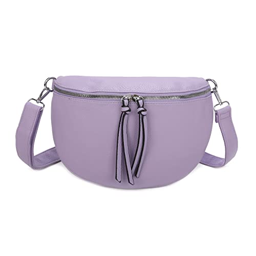 OBC Damen Tasche Gürteltasche Crossbody Hüfttasche Bauchtasche Umhängetasche Cross-Over Bodybag Schultertasche Handytasche Kosmetiktasche Kunst-Leder L155 Flieder OBC Damen Tasche Gürteltasche Crossbody Hüfttasche Bauchtasche Umhängetasche Cross-Over Bodybag Schultertasche Handytasche Kosmetiktasche Kunst-Leder L155 Flieder von ITALYSHOP24