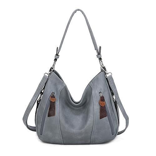 OBC Damen Tasche Shopper Hobo-Bag Schultertasche Leder Optik Umhängetasche Handtasche Crossover Reisetasche Beuteltasche Handtasche Hellblau OBC Damen Tasche Shopper Hobo-Bag Schultertasche Leder Optik Umhängetasche Handtasche Crossover Reisetasche Beuteltasche Handtasche Hellblau von ITALYSHOP24