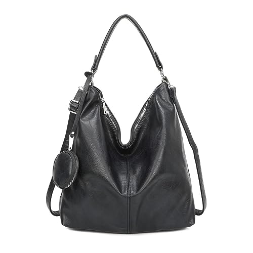 OBC Damen Tasche Shopper Hobo-Bag Schultertasche Umhängetasche Handtasche Damentasche Reisetasche Beuteltasche Leder Optik Dunkelblau OBC Damen Tasche Shopper Hobo-Bag Schultertasche Umhängetasche Handtasche Damentasche Reisetasche Beuteltasche Leder Optik Dunkelblau von ITALYSHOP24
