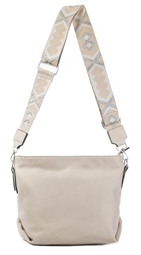 Damen Tasche Shopper Hobo-Bags Crossbody Schultertasche Umhängetasche Handtasche Gürteltasche Crossover Kunst-Leder Beige Damen Tasche Shopper Hobo-Bags Crossbody Schultertasche Umhängetasche Handtasche Gürteltasche Crossover Kunst-Leder Beige von ITALYSHOP24