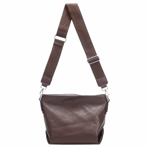 OBC Damen Tasche Shopper Hobo Bags Crossbody Schultertasche Umhängetasche Handtasche Gürteltasche Crossover Kunst Leder Schokobraun OBC Damen Tasche Shopper Hobo Bags Crossbody Schultertasche Umhängetasche Handtasche Gürteltasche Crossover Kunst Leder Schokobraun von ITALYSHOP24
