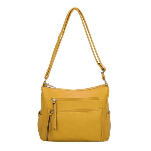 OBC Damen Tasche Shopper Schultertasche Umhängetasche Crossbody Henkeltasche Beuteltasche Crossover Handtasche City Bag Reise Kunst-Leder Gelb OBC Damen Tasche Shopper Schultertasche Umhängetasche Crossbody Henkeltasche Beuteltasche Crossover Handtasche City Bag Reise Kunst-Leder Gelb von ITALYSHOP24