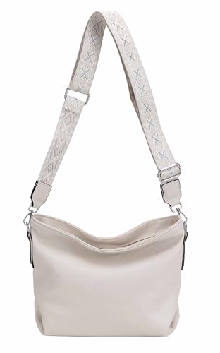 OBC Damen Tasche Shopper Umhängetasche Schultertasche Crossover Crossbody Beuteltasche Handtasche Hobo Bag Henkeltasche Reise Kunst-Leder Beige OBC Damen Tasche Shopper Umhängetasche Schultertasche Crossover Crossbody Beuteltasche Handtasche Hobo Bag Henkeltasche Reise Kunst-Leder Beige von ITALYSHOP24