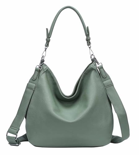 OBC Damen Tasche XXL Shopper Hobo Bag Schultertasche Crossbody Umhängetasche Beuteltasche Handtasche Crossover Leder Optik Mint OBC Damen Tasche XXL Shopper Hobo Bag Schultertasche Crossbody Umhängetasche Beuteltasche Handtasche Crossover Leder Optik Mint von ITALYSHOP24