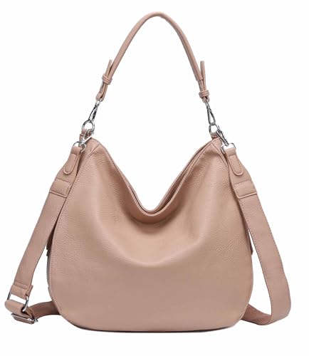 OBC Damen Tasche XXL Shopper Hobo Bag Schultertasche Crossbody Umhängetasche Beuteltasche Handtasche Crossover Leder Optik Rosa OBC Damen Tasche XXL Shopper Hobo Bag Schultertasche Crossbody Umhängetasche Beuteltasche Handtasche Crossover Leder Optik Rosa von ITALYSHOP24