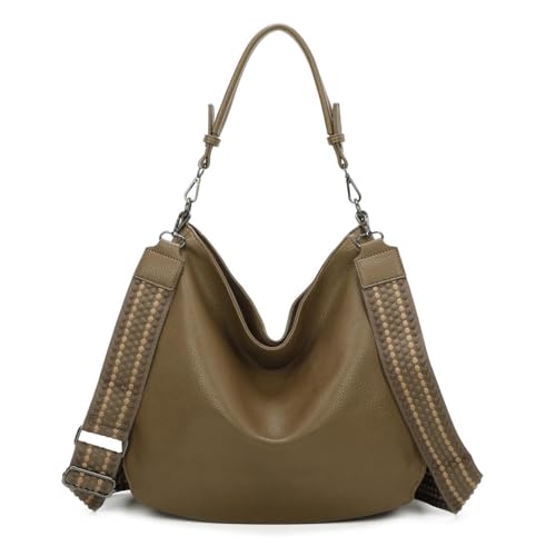 OBC Damen Tasche XXL Shopper Hobo Bag Schultertasche Crossbody Umhängetasche Beuteltasche Handtasche Crossover Leder Optik Taupe OBC Damen Tasche XXL Shopper Hobo Bag Schultertasche Crossbody Umhängetasche Beuteltasche Handtasche Crossover Leder Optik Taupe von ITALYSHOP24