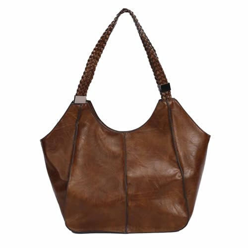 OBC Damen XXL Tasche Schultertasche Shopper Businesstasche Umhängetasche Workbag Henkeltasche Reisetasche FLECHTOPTIK Henkel Leder Optik Braun OBC Damen XXL Tasche Schultertasche Shopper Businesstasche Umhängetasche Workbag Henkeltasche Reisetasche FLECHTOPTIK Henkel Leder Optik Braun von ITALYSHOP24
