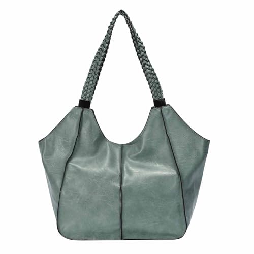 OBC Damen XXL Tasche Schultertasche Shopper Businesstasche Umhängetasche Workbag Henkeltasche Reisetasche FLECHTOPTIK Henkel Leder Optik Mint OBC Damen XXL Tasche Schultertasche Shopper Businesstasche Umhängetasche Workbag Henkeltasche Reisetasche FLECHTOPTIK Henkel Leder Optik Mint von ITALYSHOP24