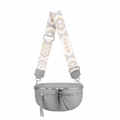 OBC ITALYSHOP24 Damen Tasche Umhängetasche Brusttasche Muster Gürtel Bauchtasche Crossbody Gürteltasche Hüfttasche Crossover Bodybag Schultertasche Handytasche Leder Optik Grau S OBC ITALYSHOP24 Damen Tasche Umhängetasche Brusttasche Muster Gürtel Bauchtasche Crossbody Gürteltasche Hüfttasche Crossover Bodybag Schultertasche Handytasche Leder Optik Grau S von ITALYSHOP24