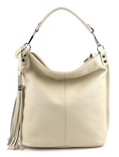 OBC Made IN Italy Damen XL Leder Tasche Business Shopper Schultertasche Ledertasche Umhängetasche Handtasche Nappaleder Beige OBC Made IN Italy Damen XL Leder Tasche Business Shopper Schultertasche Ledertasche Umhängetasche Handtasche Nappaleder Beige von ITALYSHOP24
